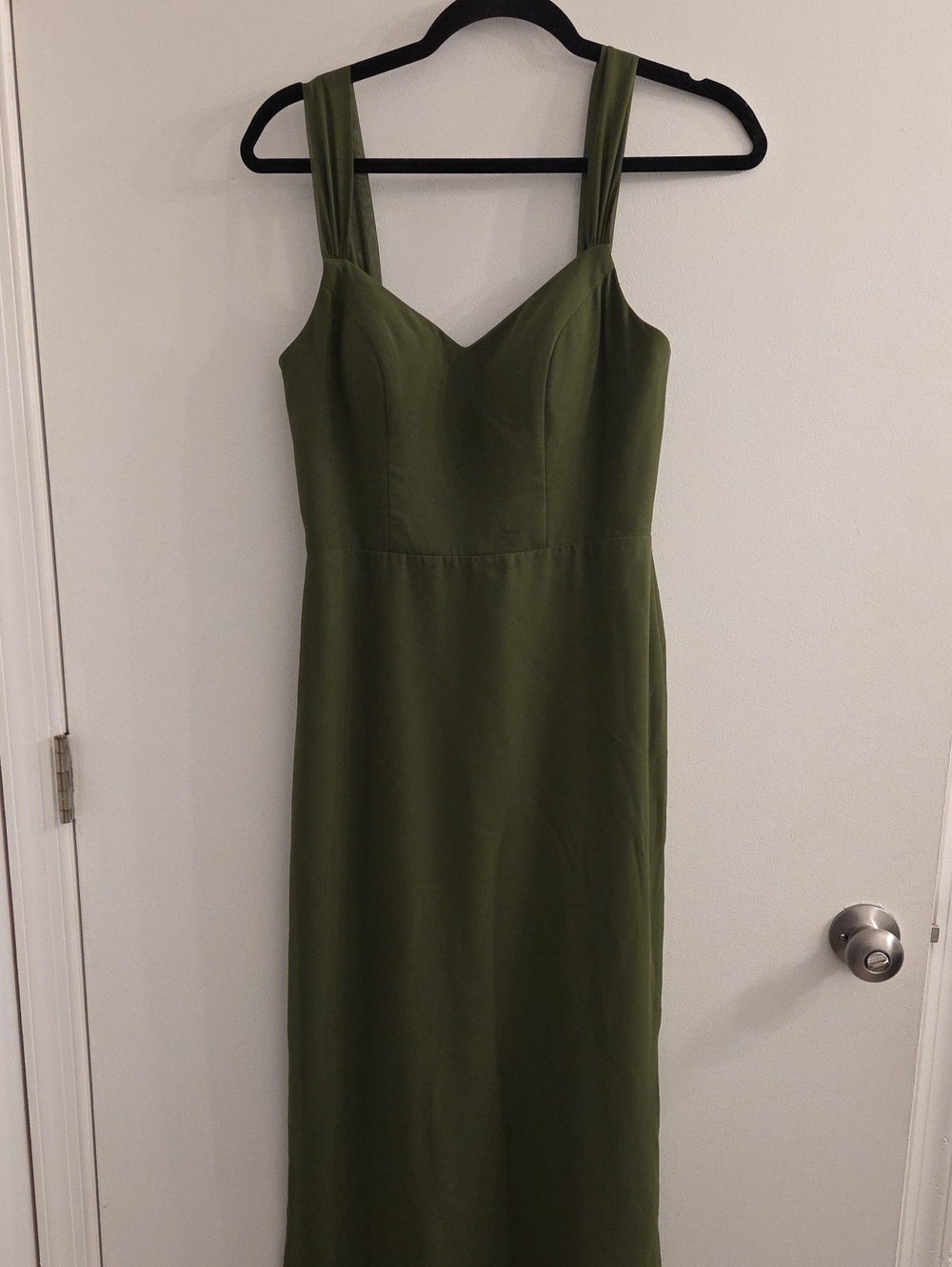 Azazie Sleeveless Chiffon Bridesmaid Dress In Olive Green